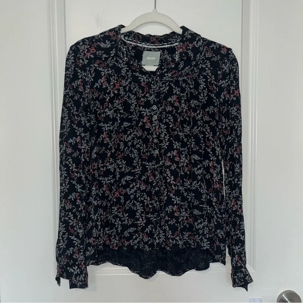 Maeve Floral Blouse Size 4 - Picture 1 of 5
